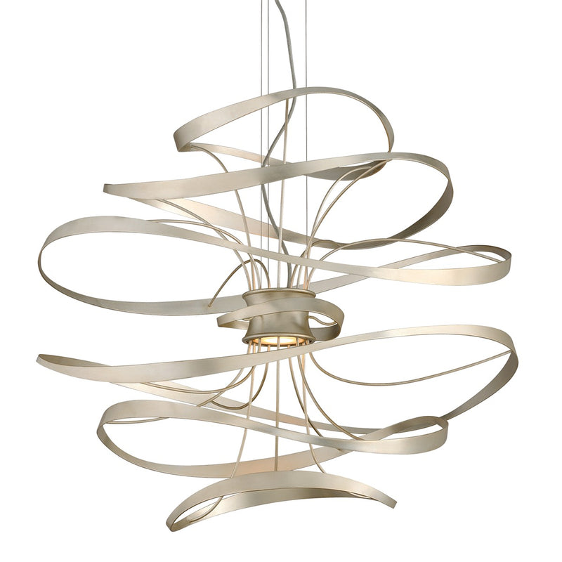 Corbett Lighting - 213-43-SL/SS - LED Chandelier - Calligraphy - Silver Leaf Polished Stainless