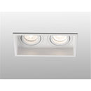 SPOT EMPOTRABLE AJUSTABLE 2XGU10-50W AC 90-305V 50-60HZ, IP20, ACABADO BLANCO.