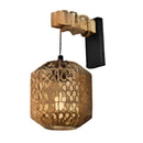 LÁMPARA DE PARED DECORATIVA 1XE27-40W, 110-240V, 50-60HZ, GRADO DE PROTECCION IP20, ACABADO MADERA.