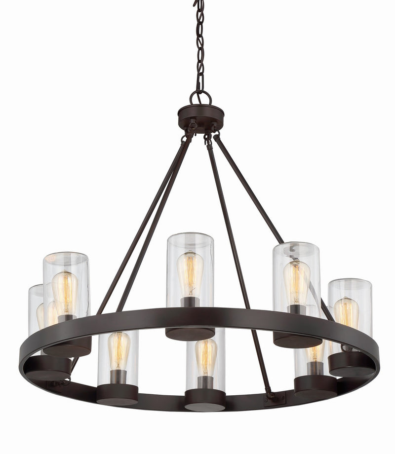 Eight Light Outdoor Chandelier<br /><span style="color:#4AB0CE;">Entrega: 4-10 dias en USA</span><br /><span style="color:#4AB0CE;font-size:60%;">PREGUNTE POR ENTREGA EN PANAMA</span><br />Collection: Inman<br />Finish: English Bronze