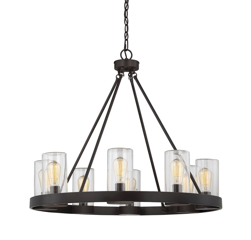 Eight Light Outdoor Chandelier<br /><span style="color:#4AB0CE;">Entrega: 2-3 semanas en USA</span><br /><span style="color:#4AB0CE;font-size:60%;">PREGUNTE POR ENTREGA EN PANAMA</span><br />Collection: Inman<br />Finish: English Bronze