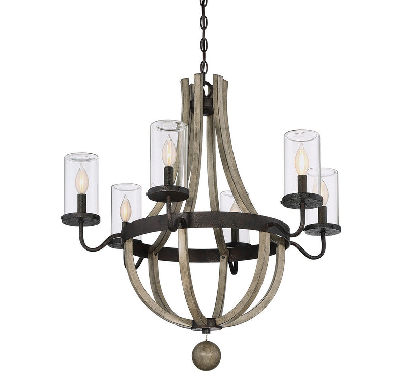 Six Light Outdoor Chandelier<br /><span style="color:#4AB0CE;">Entrega: 4-10 dias en USA</span><br /><span style="color:#4AB0CE;font-size:60%;">PREGUNTE POR ENTREGA EN PANAMA</span><br />Collection: Eden<br />Finish: Weathervane