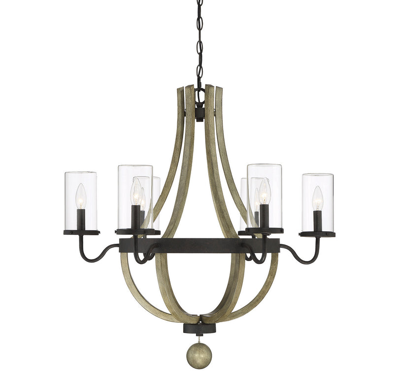 Six Light Outdoor Chandelier<br /><span style="color:#4AB0CE;">Entrega: 4-10 dias en USA</span><br /><span style="color:#4AB0CE;font-size:60%;">PREGUNTE POR ENTREGA EN PANAMA</span><br />Collection: Eden<br />Finish: Weathervane