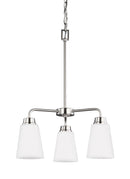 Three Light Chandelier<br /><span style="color:#4AB0CE;">Entrega: 4-10 dias en USA</span><br /><span style="color:#4AB0CE;font-size:60%;">PREGUNTE POR ENTREGA EN PANAMA</span><br />Collection: Kerrville<br />Finish: Brushed Nickel