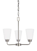 Three Light Chandelier<br /><span style="color:#4AB0CE;">Entrega: 4-10 dias en USA</span><br /><span style="color:#4AB0CE;font-size:60%;">PREGUNTE POR ENTREGA EN PANAMA</span><br />Collection: Kerrville<br />Finish: Brushed Nickel