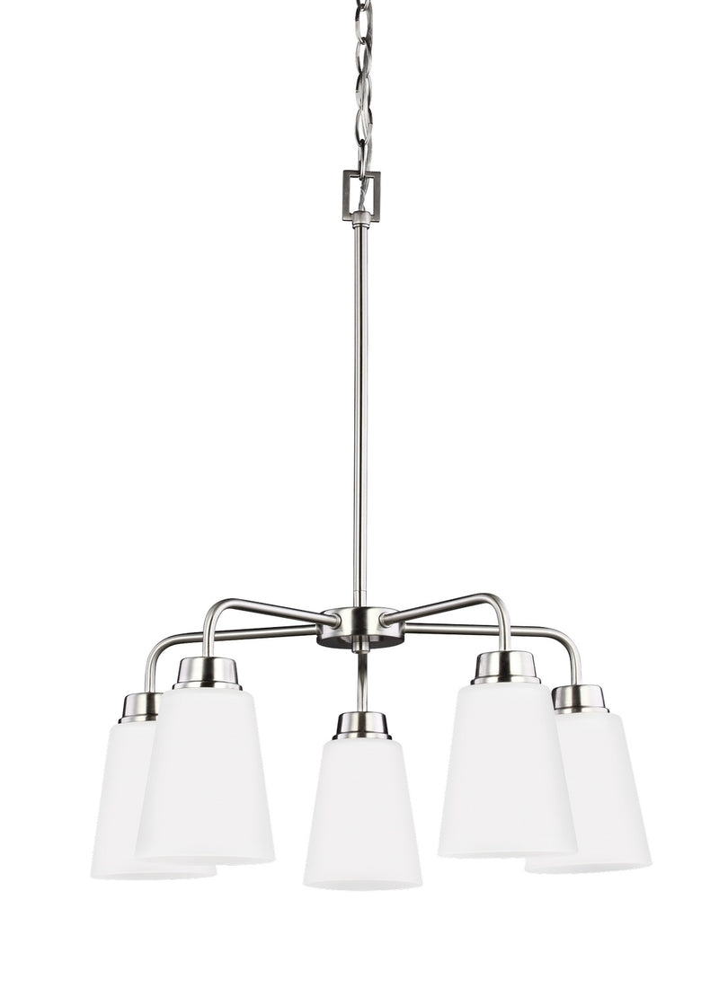 Five Light Chandelier<br /><span style="color:#4AB0CE;">Entrega: 4-10 dias en USA</span><br /><span style="color:#4AB0CE;font-size:60%;">PREGUNTE POR ENTREGA EN PANAMA</span><br />Collection: Kerrville<br />Finish: Brushed Nickel