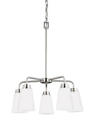 Five Light Chandelier<br /><span style="color:#4AB0CE;">Entrega: 4-10 dias en USA</span><br /><span style="color:#4AB0CE;font-size:60%;">PREGUNTE POR ENTREGA EN PANAMA</span><br />Collection: Kerrville<br />Finish: Brushed Nickel