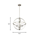 Three Light Chandelier<br /><span style="color:#4AB0CE;">Entrega: 4-10 dias en USA</span><br /><span style="color:#4AB0CE;font-size:60%;">PREGUNTE POR ENTREGA EN PANAMA</span><br />Collection: Alturas<br />Finish: Brushed Nickel