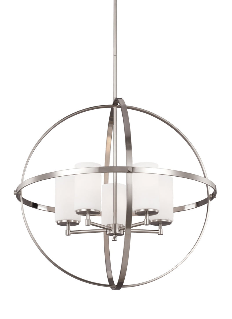Generation Lighting - 3124605-962 - Five Light Chandelier - Alturas - Brushed Nickel