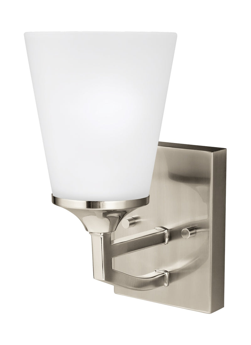 Generation Lighting - 4124501-962 - One Light Wall / Bath Sconce - Hanford - Brushed Nickel