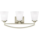 Three Light Wall / Bath<br /><span style="color:#4AB0CE;">Entrega: 4-10 dias en USA</span><br /><span style="color:#4AB0CE;font-size:60%;">PREGUNTE POR ENTREGA EN PANAMA</span><br />Collection: Hanford<br />Finish: Brushed Nickel