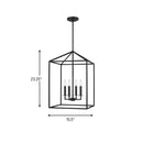 Four Light Hall / Foyer<br /><span style="color:#4AB0CE;">Entrega: 4-10 dias en USA</span><br /><span style="color:#4AB0CE;font-size:60%;">PREGUNTE POR ENTREGA EN PANAMA</span><br />Collection: Perryton<br />Finish: Midnight Black