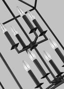 Generation Lighting - 5115008-112 - Eight Light Hall / Foyer - Perryton - Midnight Black