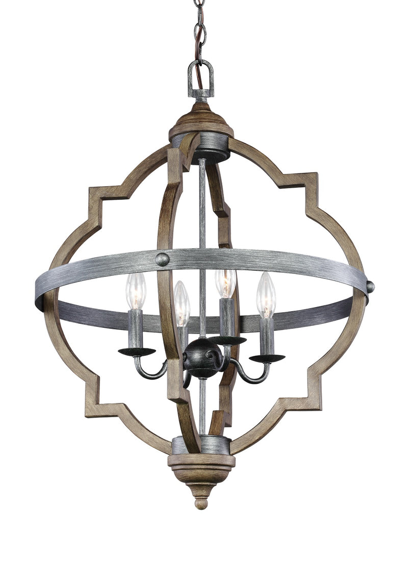 Four Light Hall / Foyer Pendant<br /><span style="color:#4AB0CE;">Entrega: 4-10 dias en USA</span><br /><span style="color:#4AB0CE;font-size:60%;">PREGUNTE POR ENTREGA EN PANAMA</span><br />Collection: Socorro<br />Finish: Stardust