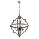 Four Light Hall / Foyer Pendant<br /><span style="color:#4AB0CE;">Entrega: 4-10 dias en USA</span><br /><span style="color:#4AB0CE;font-size:60%;">PREGUNTE POR ENTREGA EN PANAMA</span><br />Collection: Socorro<br />Finish: Stardust