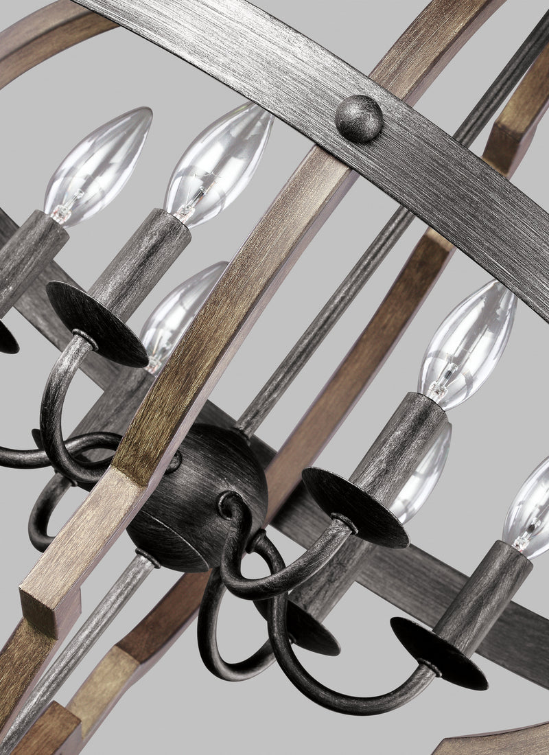 Generation Lighting - 5124906-846 - Six Light Hall / Foyer Pendant - Socorro - Stardust