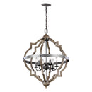 Six Light Hall / Foyer Pendant<br /><span style="color:#4AB0CE;">Entrega: 4-10 dias en USA</span><br /><span style="color:#4AB0CE;font-size:60%;">PREGUNTE POR ENTREGA EN PANAMA</span><br />Collection: Socorro<br />Finish: Stardust