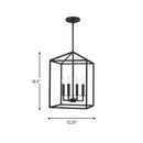 Four Light Hall / Foyer<br /><span style="color:#4AB0CE;">Entrega: 4-10 dias en USA</span><br /><span style="color:#4AB0CE;font-size:60%;">PREGUNTE POR ENTREGA EN PANAMA</span><br />Collection: Perryton<br />Finish: Midnight Black