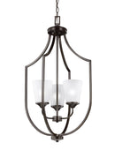 Generation Lighting - 5224503-710 - Three Light Hall / Foyer Pendant - Hanford - Bronze