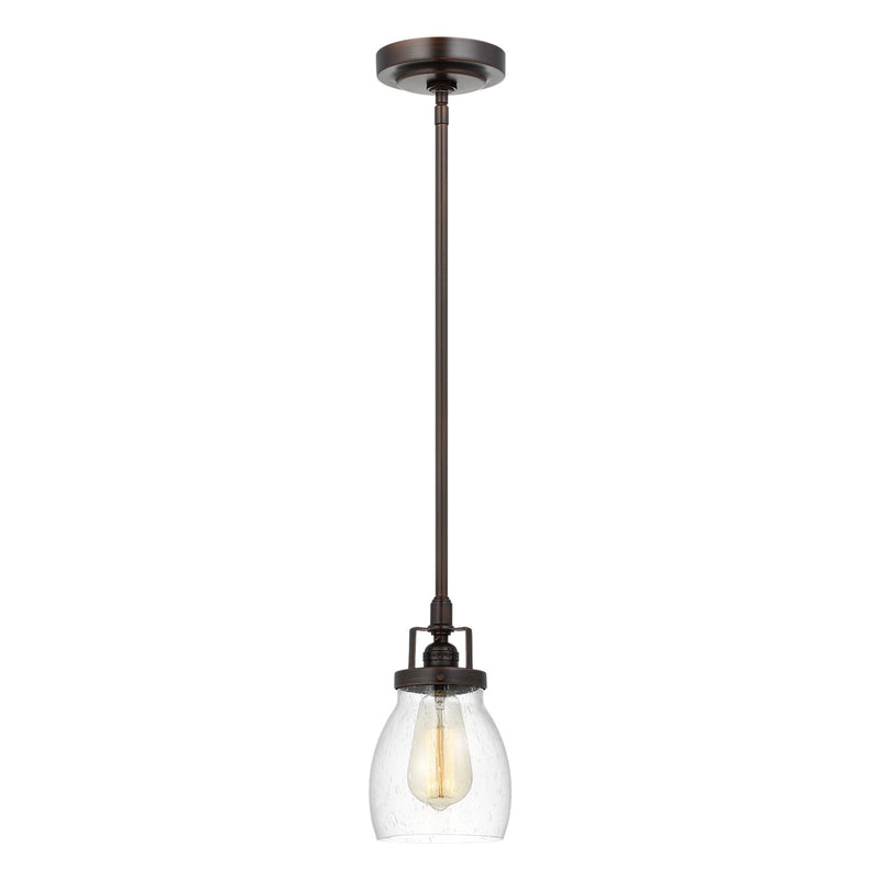 One Light Mini-Pendant<br /><span style="color:#4AB0CE;">Entrega: 4-10 dias en USA</span><br /><span style="color:#4AB0CE;font-size:60%;">PREGUNTE POR ENTREGA EN PANAMA</span><br />Collection: Belton<br />Finish: Bronze