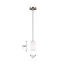 One Light Mini-Pendant<br /><span style="color:#4AB0CE;">Entrega: 4-10 dias en USA</span><br /><span style="color:#4AB0CE;font-size:60%;">PREGUNTE POR ENTREGA EN PANAMA</span><br />Collection: Alturas<br />Finish: Brushed Nickel