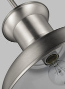 Generation Lighting - 6247701-04 - One Light Outdoor Pendant - Fredricksburg - Satin Aluminum