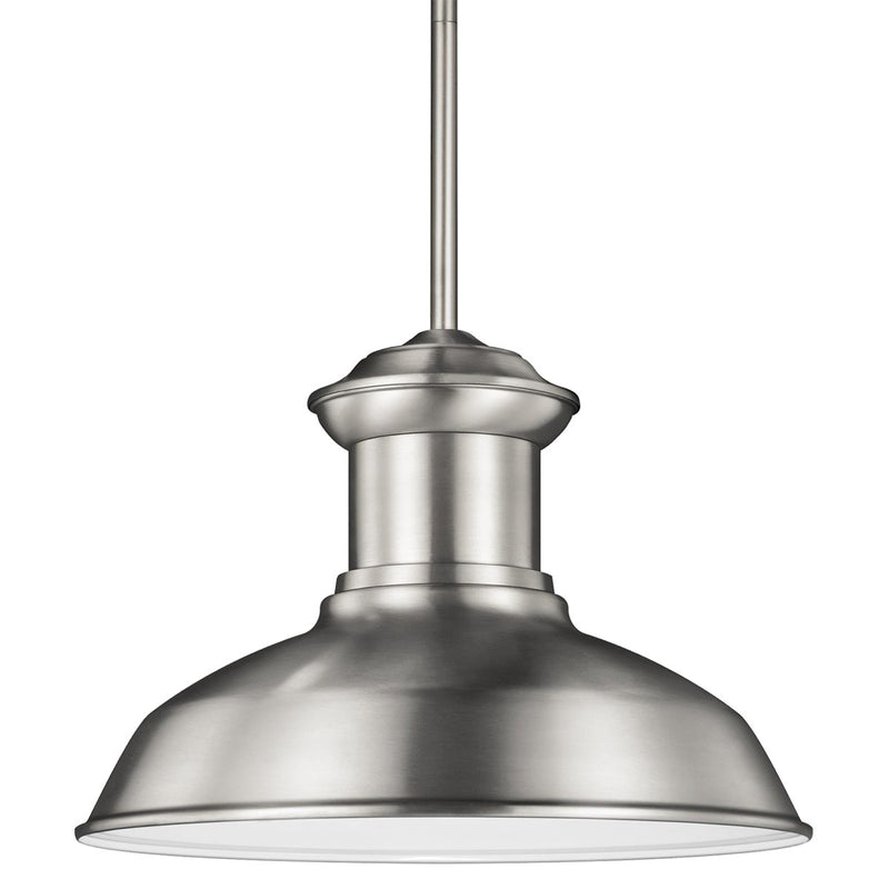 One Light Outdoor Pendant<br /><span style="color:#4AB0CE;">Entrega: 4-10 dias en USA</span><br /><span style="color:#4AB0CE;font-size:60%;">PREGUNTE POR ENTREGA EN PANAMA</span><br />Collection: Fredricksburg<br />Finish: Satin Aluminum