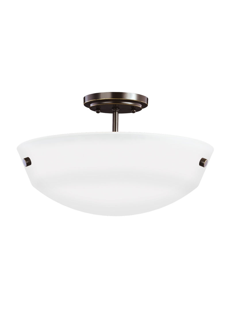 Generation Lighting - 7715202-710 - Two Light Semi-Flush Convertible Pendant - Kerrville - Bronze