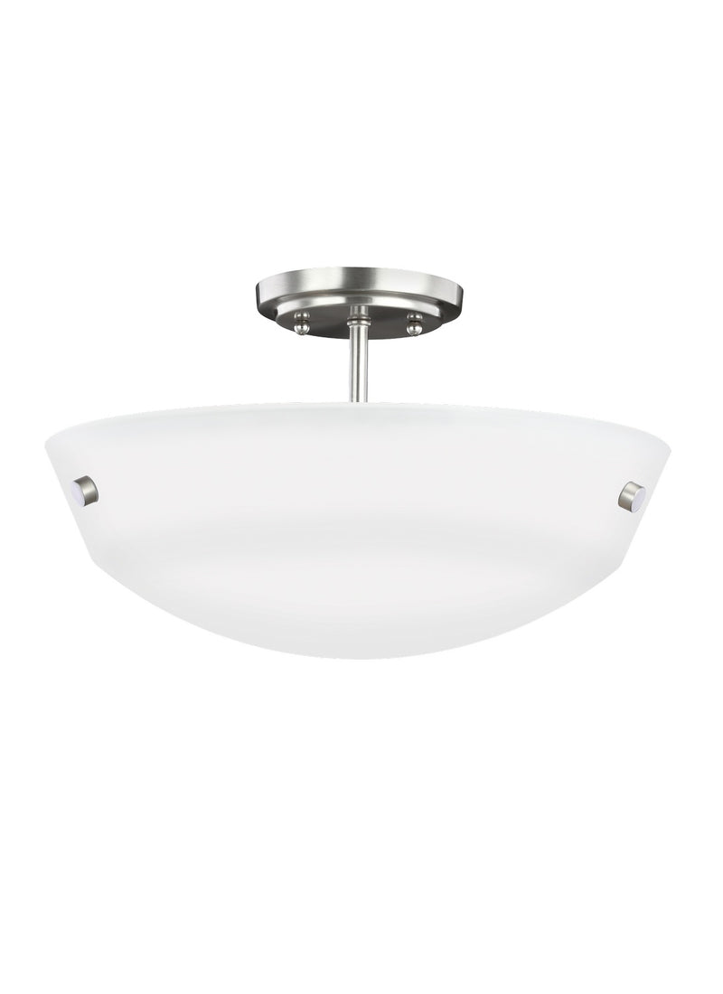 Generation Lighting - 7715202-962 - Two Light Semi-Flush Convertible Pendant - Kerrville - Brushed Nickel