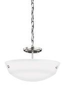 Two Light Semi-Flush Convertible Pendant<br /><span style="color:#4AB0CE;">Entrega: 4-10 dias en USA</span><br /><span style="color:#4AB0CE;font-size:60%;">PREGUNTE POR ENTREGA EN PANAMA</span><br />Collection: Kerrville<br />Finish: Brushed Nickel