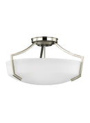 Generation Lighting - 7724503-962 - Three Light Semi-Flush Convertible Pendant - Hanford - Brushed Nickel