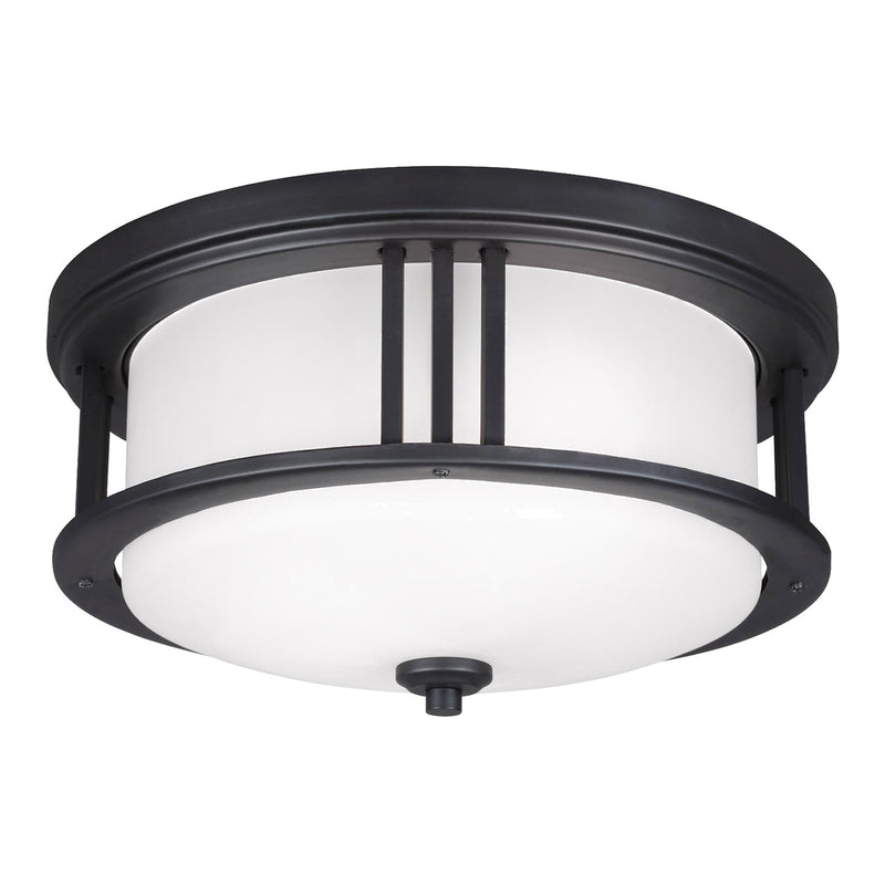 Generation Lighting - 7847902-12 - Two Light Outdoor Flush Mount - Crowell - Black