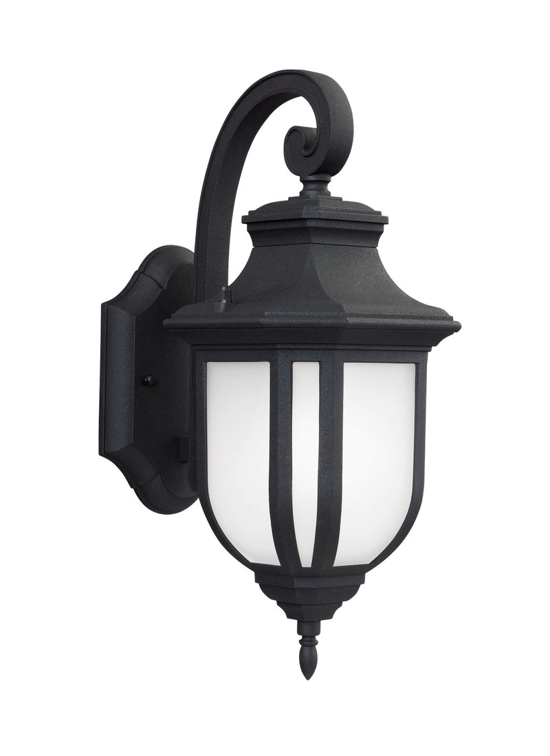 One Light Outdoor Wall Lantern<br /><span style="color:#4AB0CE;">Entrega: 2-3 semanas en USA</span><br /><span style="color:#4AB0CE;font-size:60%;">PREGUNTE POR ENTREGA EN PANAMA</span><br />Collection: Childress<br />Finish: Black