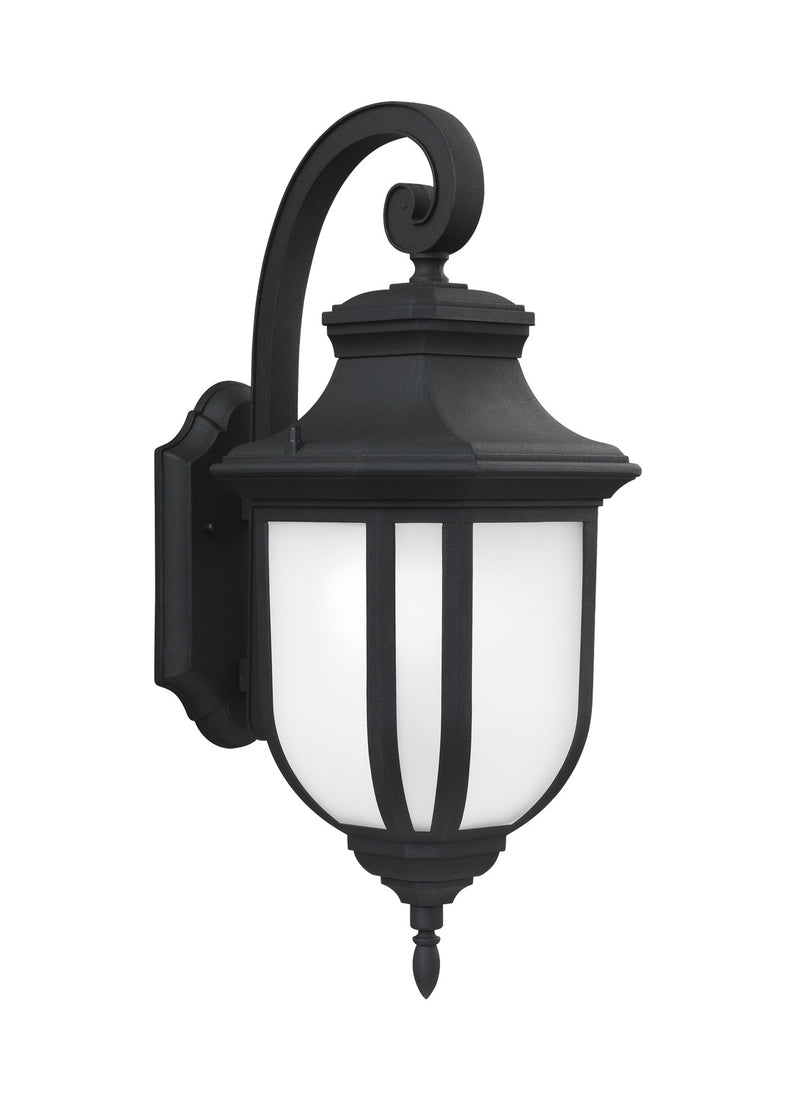 One Light Outdoor Wall Lantern<br /><span style="color:#4AB0CE;">Entrega: 4-10 dias en USA</span><br /><span style="color:#4AB0CE;font-size:60%;">PREGUNTE POR ENTREGA EN PANAMA</span><br />Collection: Childress<br />Finish: Black