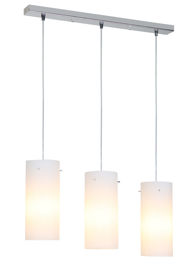 LÁMPARA DE TECHO COLGANTE DECORATIVA 1XE27-60W (NO INCLUIDO) 110-240V, 50-60HZ, GRADO DE PROTECCION IP20, ACABADO BLANCO + MATERIAL METAL + VIDRIO.