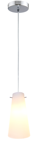 LÁMPARA DE TECHO COLGANTE DECORATIVA 1XE27-40W (NO INCLUIDO) 110-240V, 50-60HZ, GRADO DE PROTECCION IP20, ACABADO CROMO MATERIAL METAL + VIDRIO.