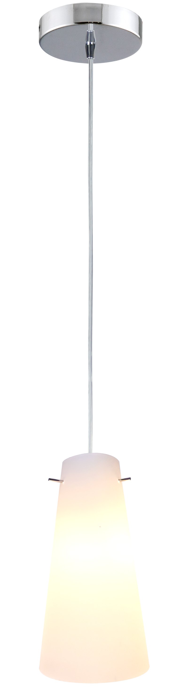 LÁMPARA DE TECHO COLGANTE DECORATIVA 1XE27-40W (NO INCLUIDO) 110-240V, 50-60HZ, GRADO DE PROTECCION IP20, ACABADO CROMO MATERIAL METAL + VIDRIO.