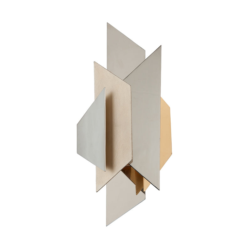 Corbett Lighting - 207-11-SS/WSL/GL - One Light Wall Sconce - Modernist - Pol Ss W Silver/Gold Leaf