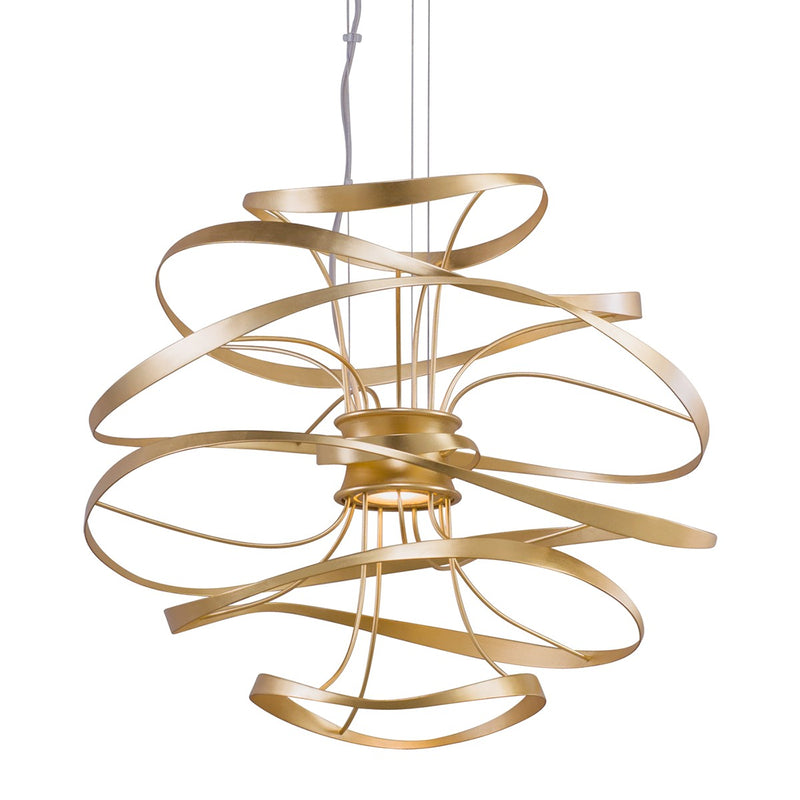 Corbett Lighting - 216-42-GL/SS - LED Chandelier - Calligraphy - Gold Leaf W Polished Stainless