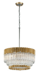 Corbett Lighting - 220-410 - Ten Light Chandelier - Charisma - Gold Leaf W Polished Stainless