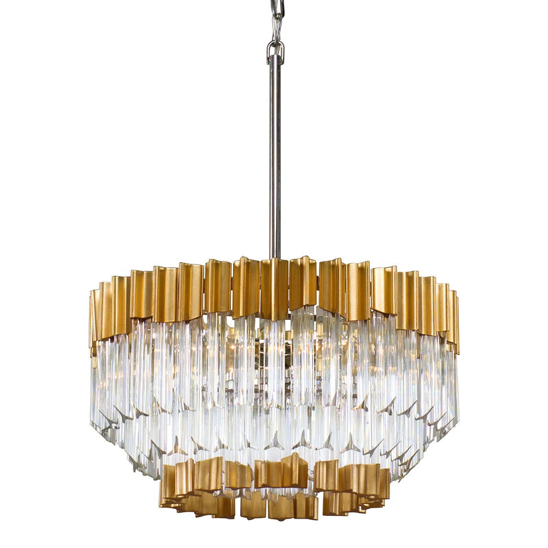 Corbett Lighting - 220-42-GL/SS - Five Light Chandelier - Charisma - Gold Leaf W Polished Stainless