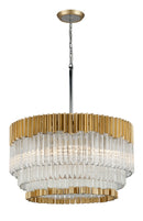 Corbett Lighting - 220-48 - Eight Light Chandelier - Charisma - Gold Leaf W Polished Stainless