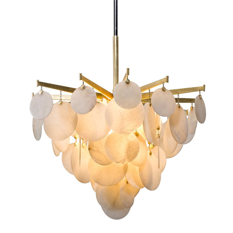 Corbett Lighting - 228-43-GL/SS - One Light Chandelier - Serenity - Gold Leaf W Polished Stainless