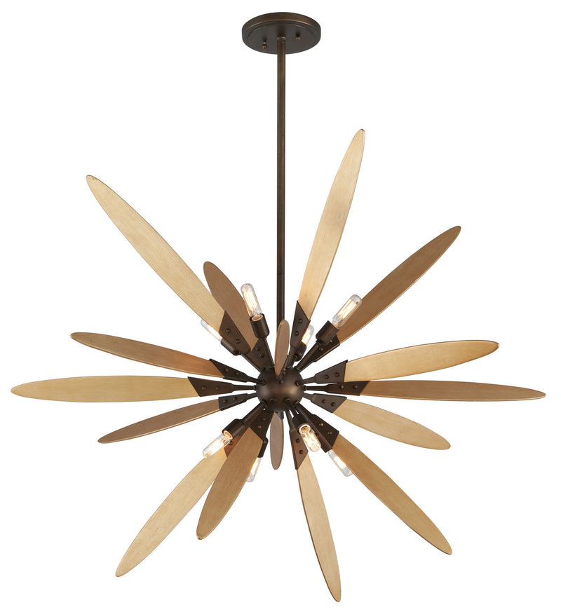 Troy Lighting - F5276 - Eight Light Chandelier - Dragonfly - Bronze With Satin Leaf