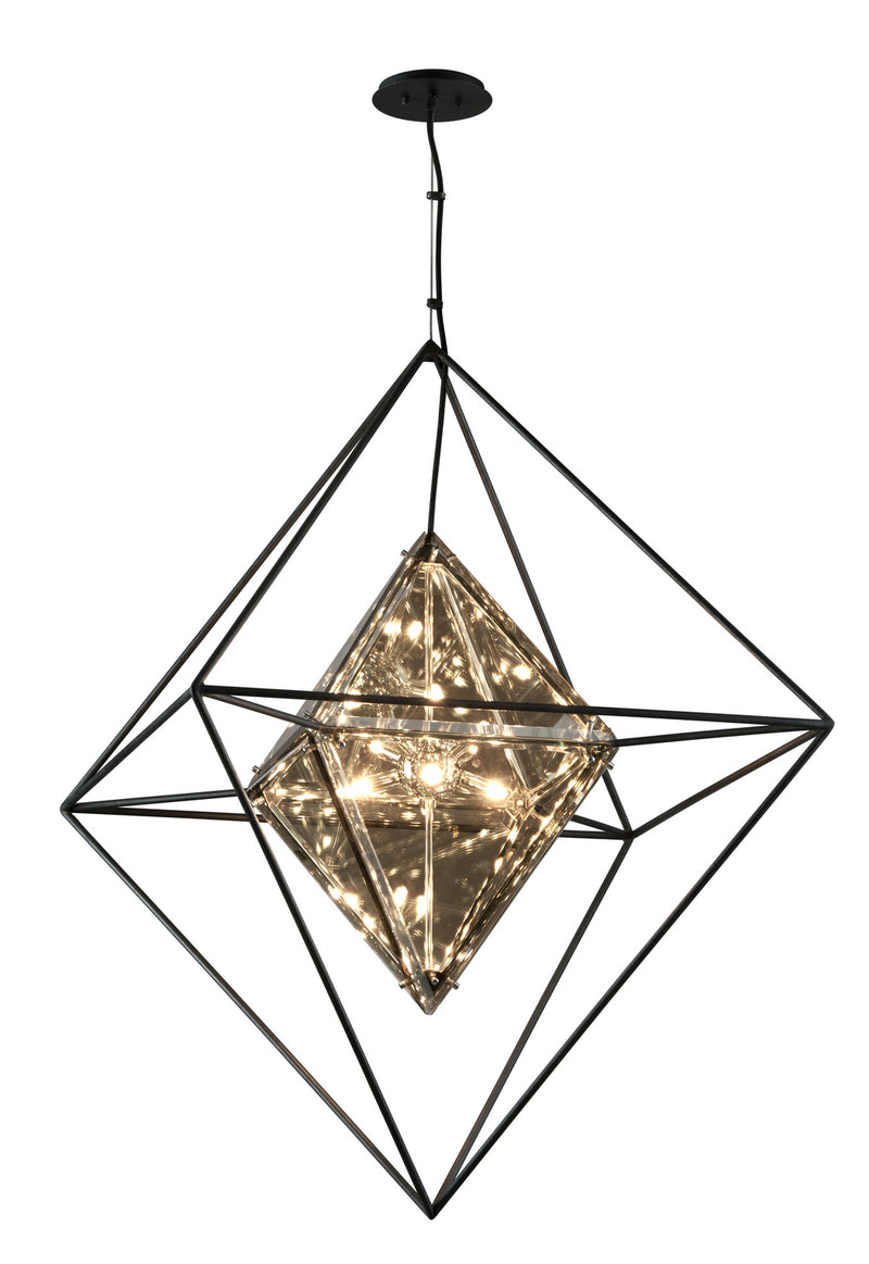 Troy Lighting - F5327-TRN - Eight Light Pendant - Epic - Forged Iron