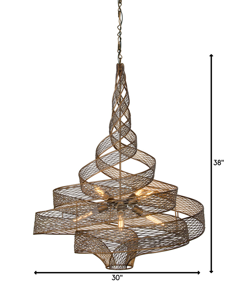 Six Light Pendant<br /><span style="color:#4AB0CE;">Entrega: 4-10 dias en USA</span><br /><span style="color:#4AB0CE;font-size:60%;">PREGUNTE POR ENTREGA EN PANAMA</span><br />Collection: Flow<br />Finish: Hammered Ore