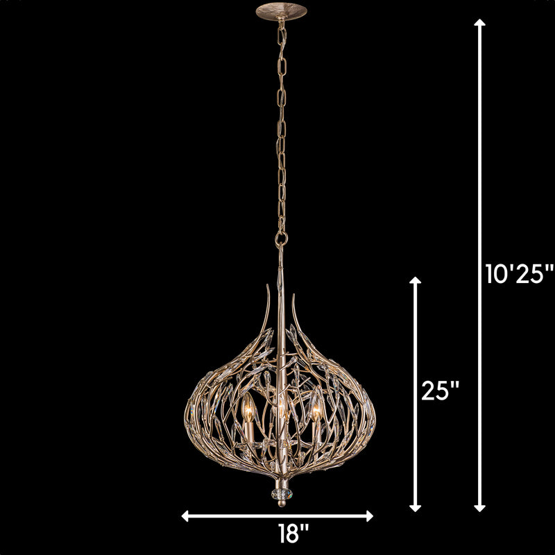 Three Light Pendant<br /><span style="color:#4AB0CE;">Entrega: 17-18 semanas en USA</span><br /><span style="color:#4AB0CE;font-size:60%;">PREGUNTE POR ENTREGA EN PANAMA</span><br />Collection: Bask<br />Finish: Gold Dust