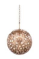 Kalco - 306912AF - Four Light Chandelier - Belladonna - Antique Silver Leaf