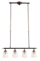 Kalco - 6315AC - Four Light Island Pendant - Brierfield - Antique Copper