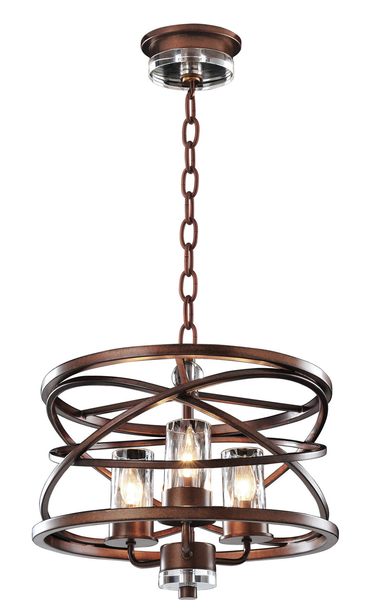 Kalco - 6606EZ - Three Light Pendant - Eternity - Etruscan Bronze